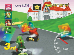 "Dear Mario, please come to the castle!" "Nice-a try, Princess!"